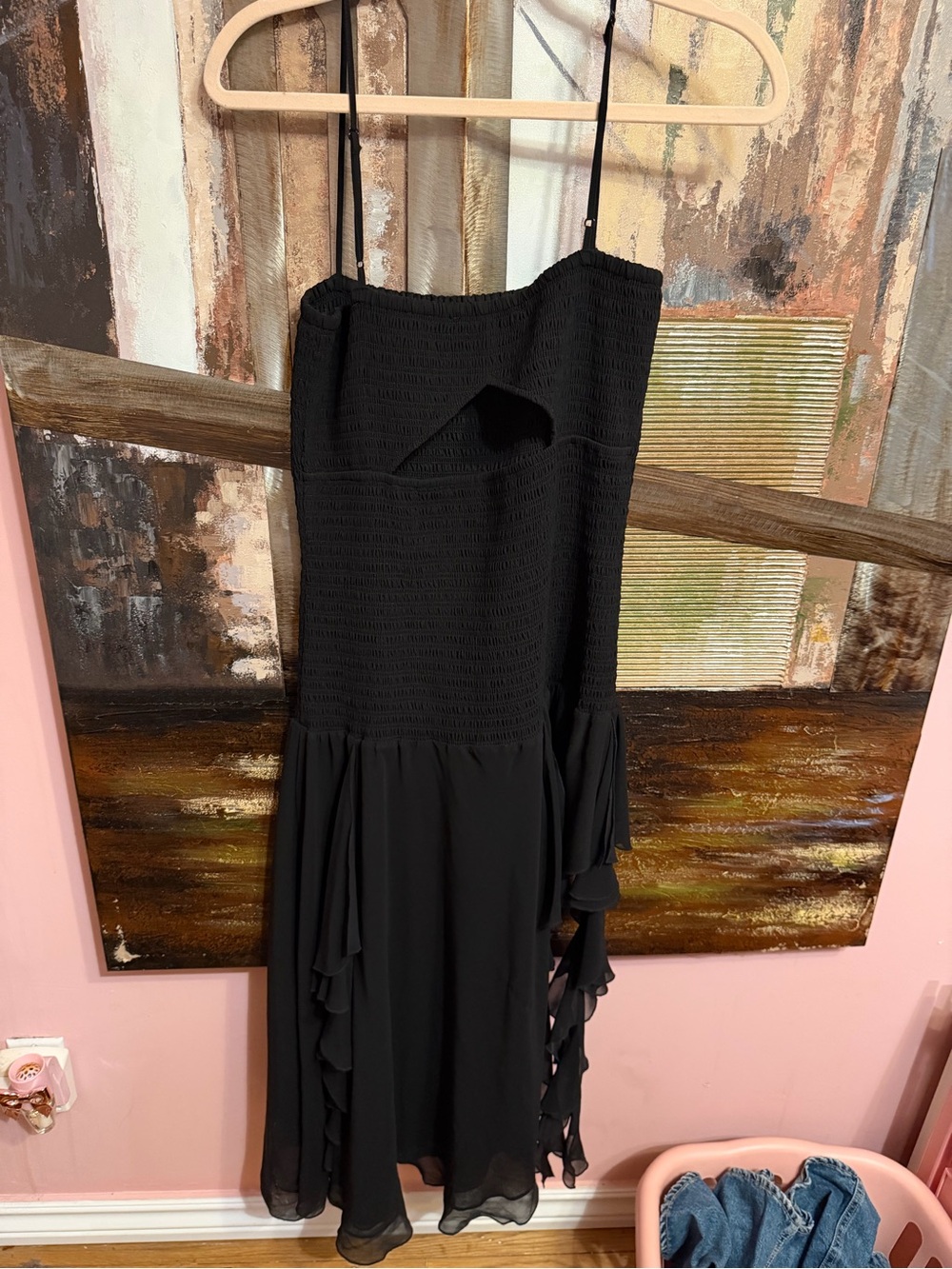 BLACK RUFFLE DRESS - Picture 4 of 4